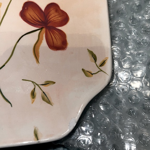 (2) Harry & David Ceramic Square Floral Design Plates - Picture 8 of 14